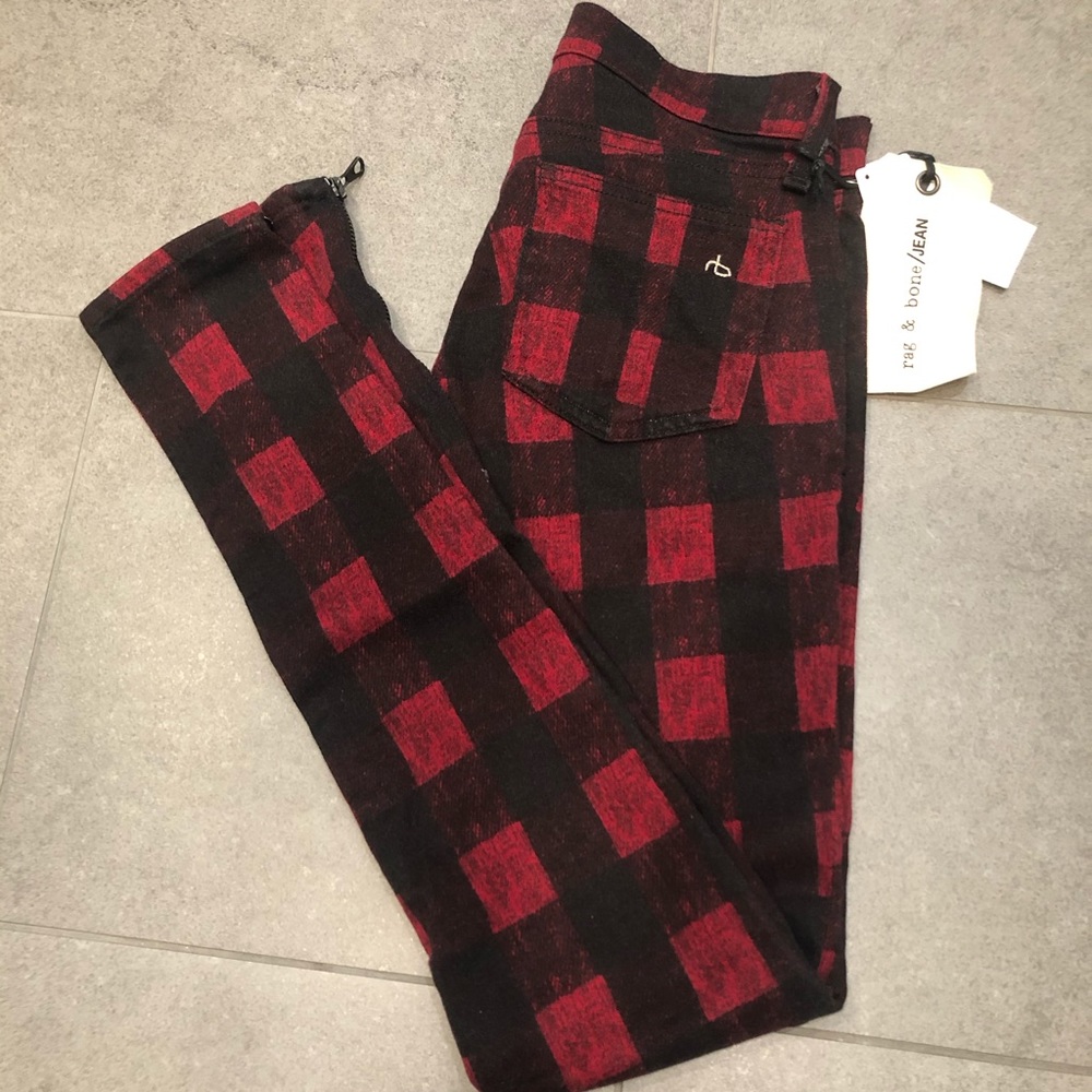 RAG AND BONE plaid legging skinny